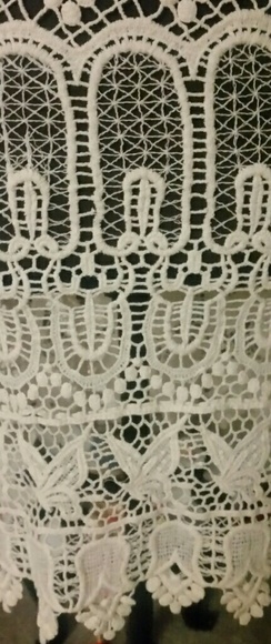 Forever-21-Boho-Cream-Ornate-Crochet-Tunic-Dress - Picture 8 of 8